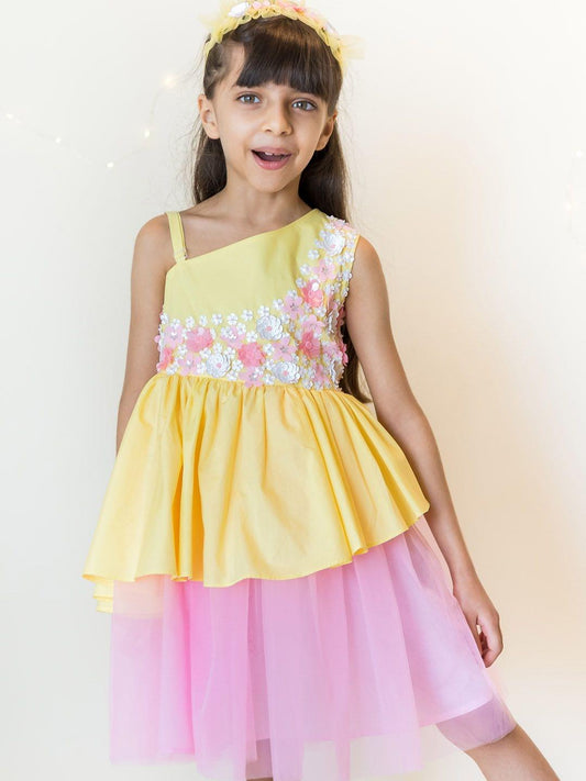 Off Shoulder Jaune Garden Dress