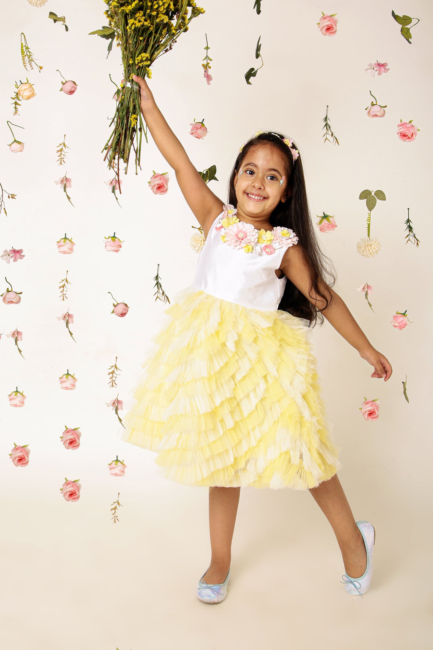 Yellow Floral Fantasy Dress