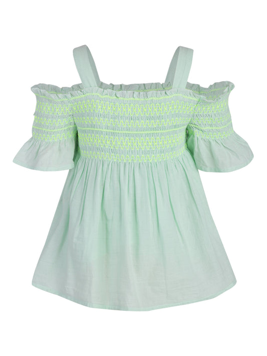 Mint Smock Top