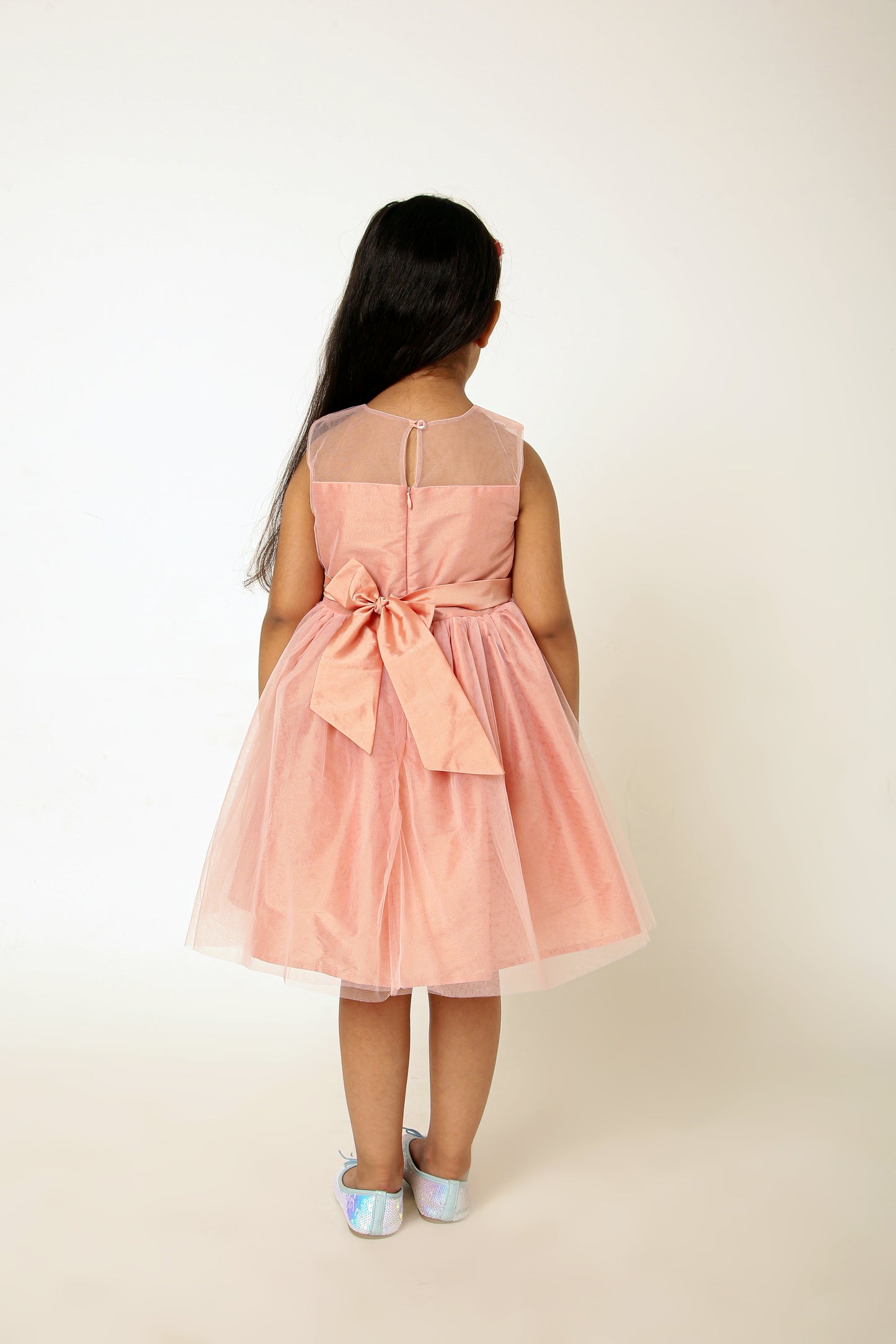 Peach Refresh 3D Flower Dress