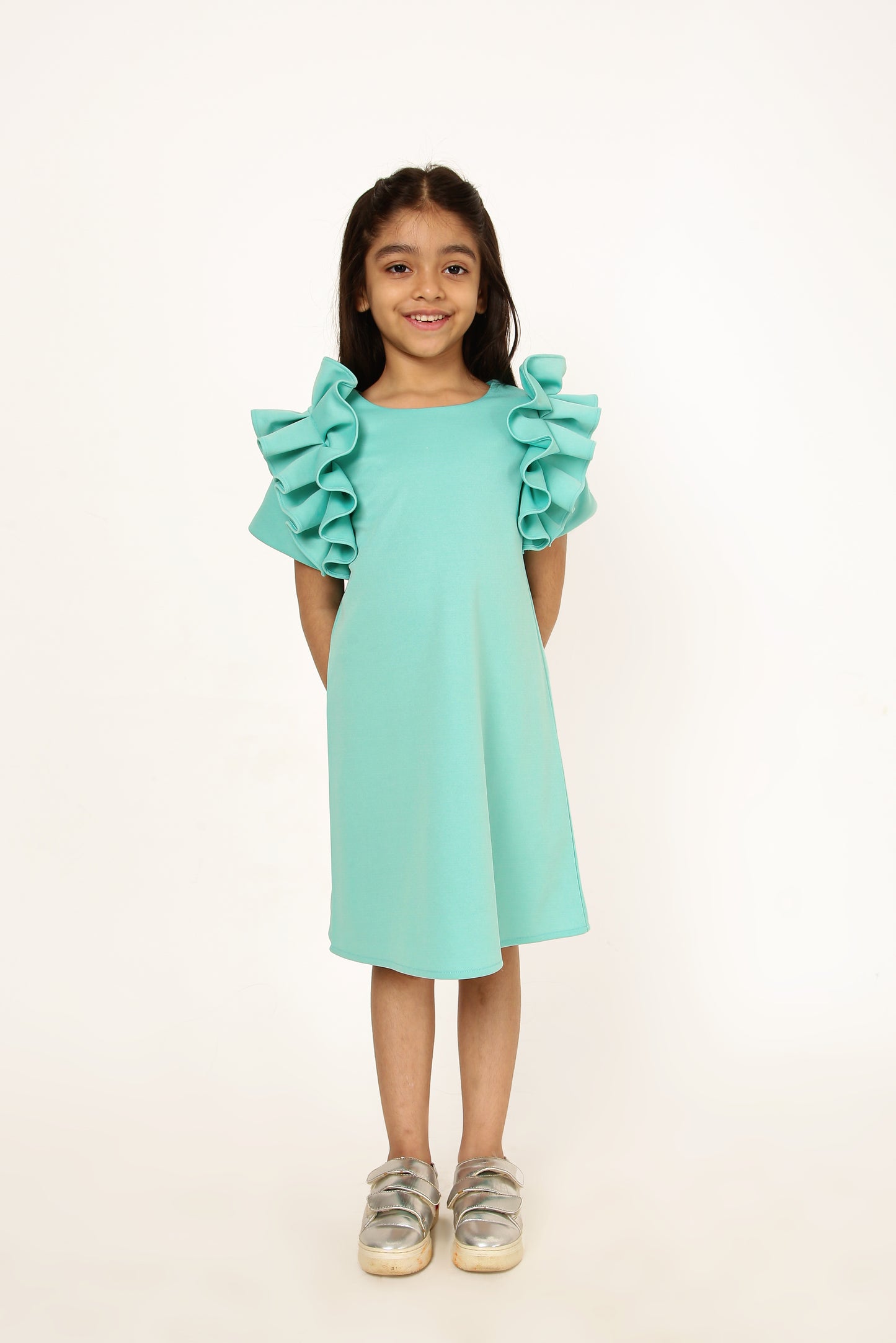 Mint ruffle Wildflower Dress