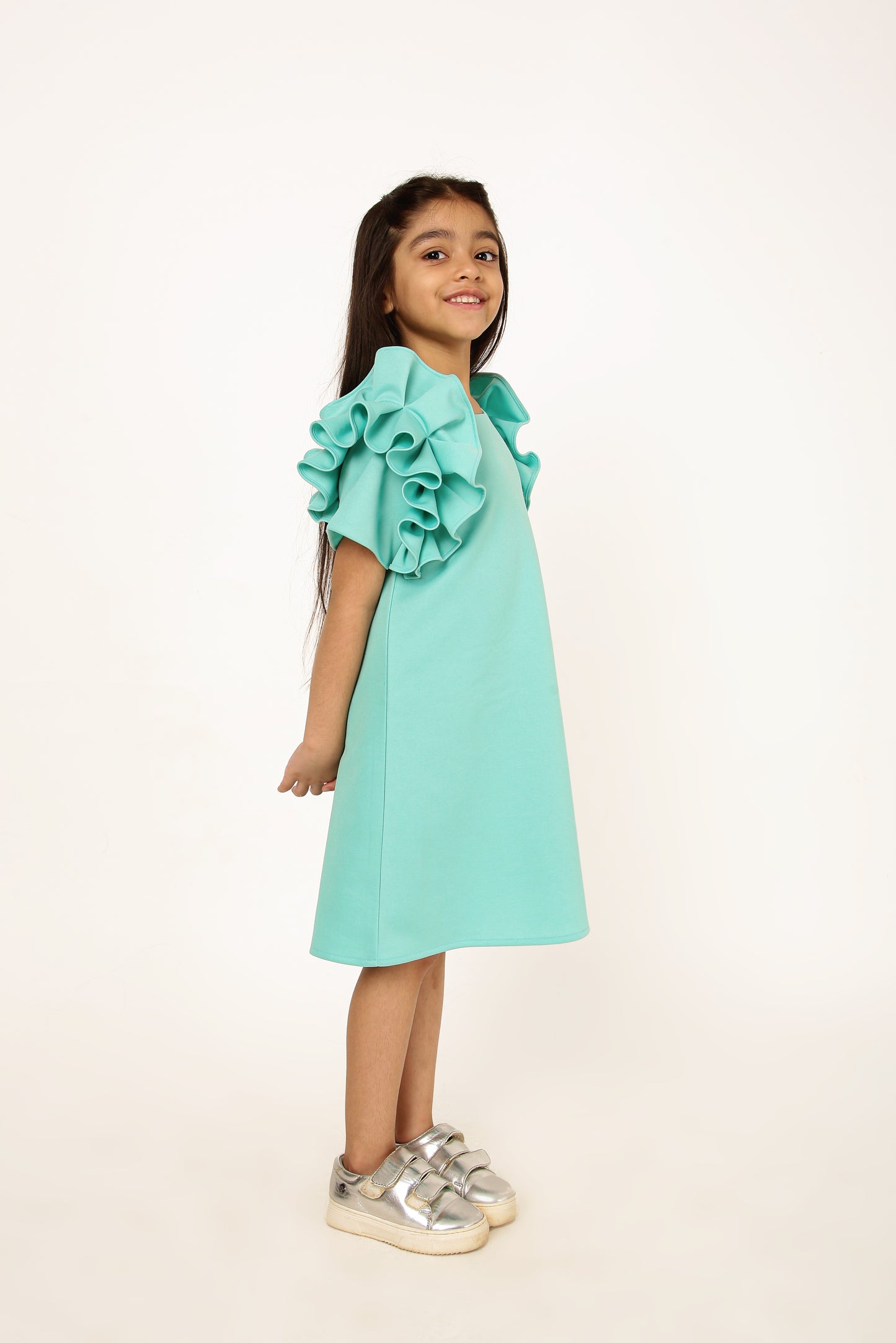 Mint ruffle Wildflower Dress