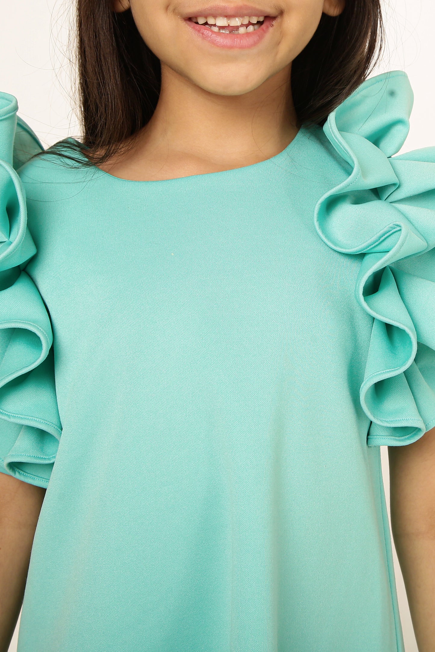 Mint ruffle Wildflower Dress