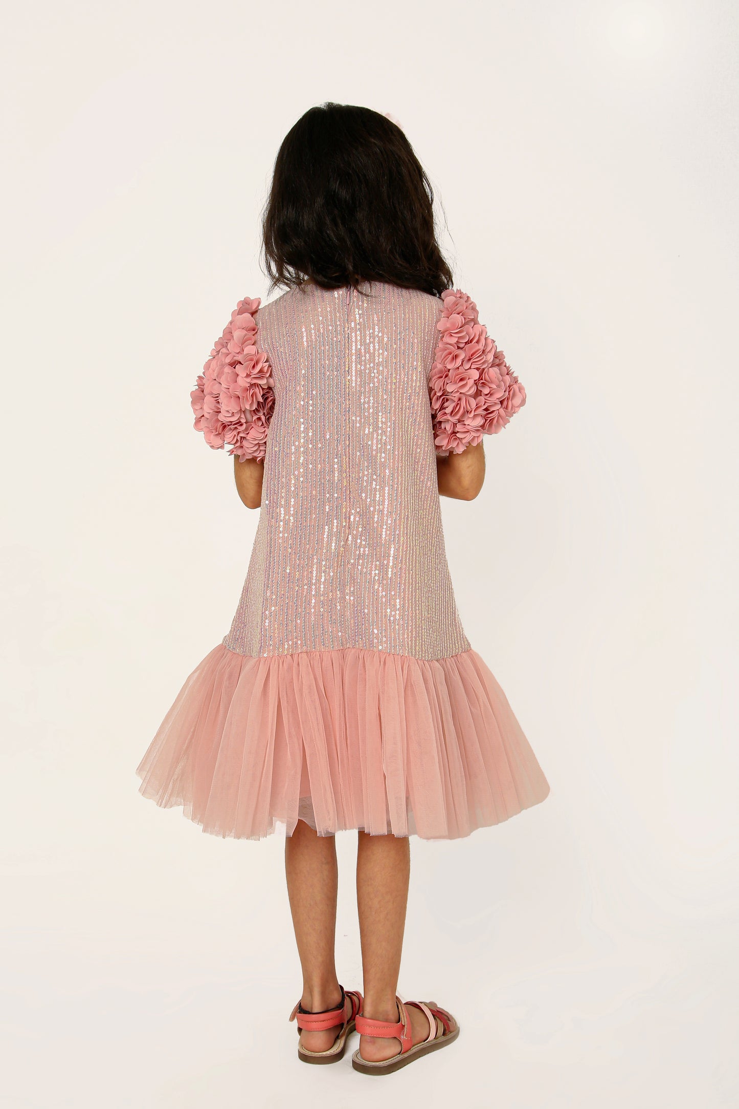 Peach Mermaid Sparkle dress