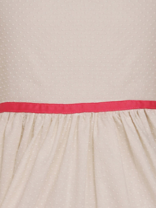 White Dot Tier Dress