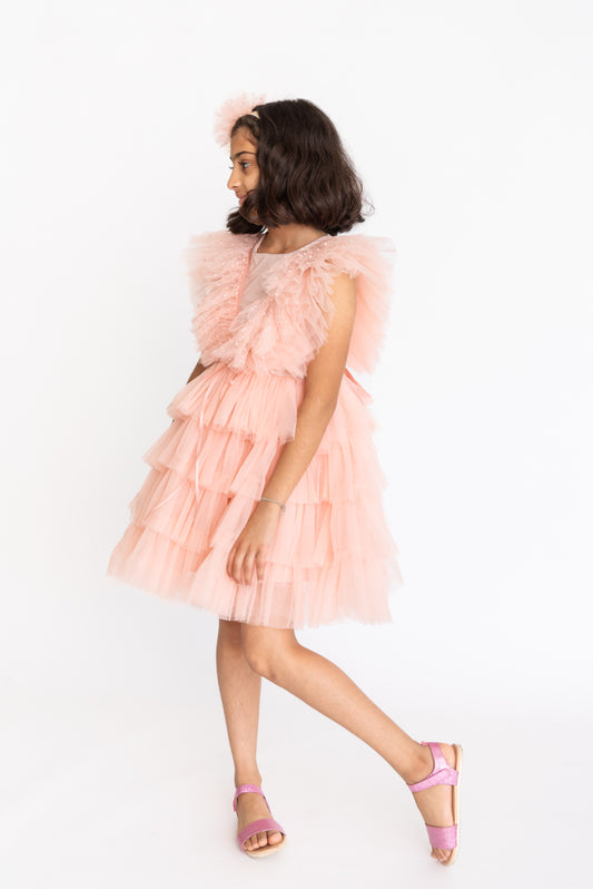 Peach Regalia Dress