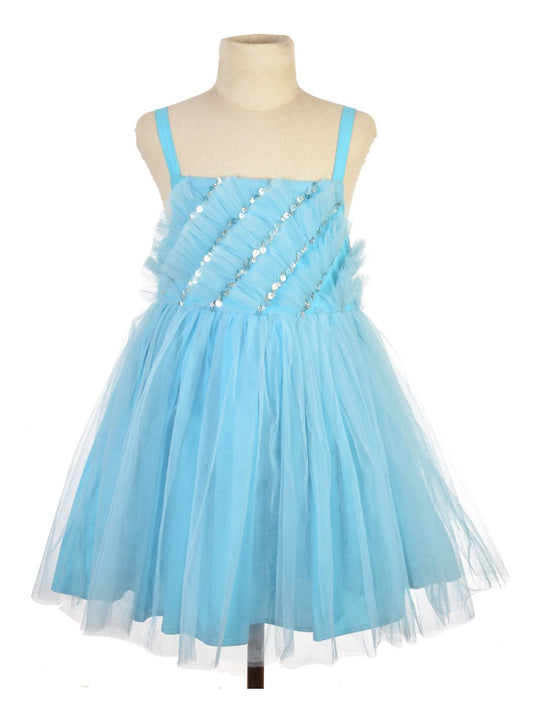 Blue Tulip Ruffle Dress