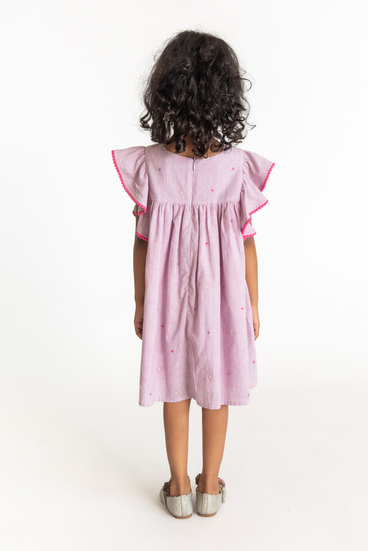 Dot lilac dress