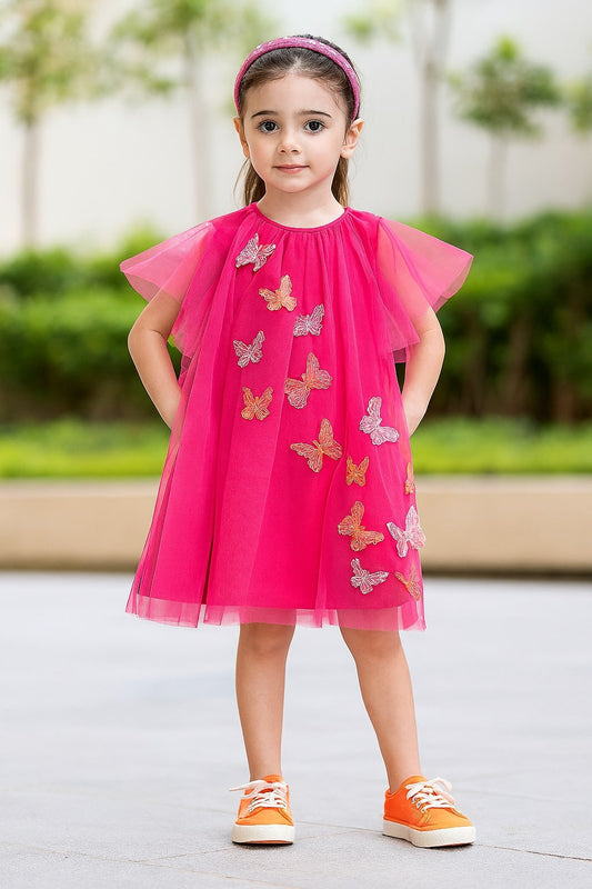 Fuchsia Butterfly dress