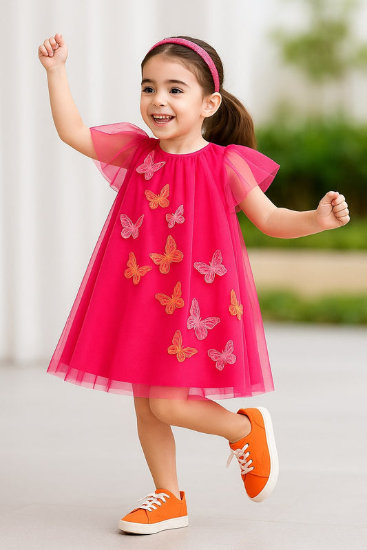 Fuchsia Butterfly dress