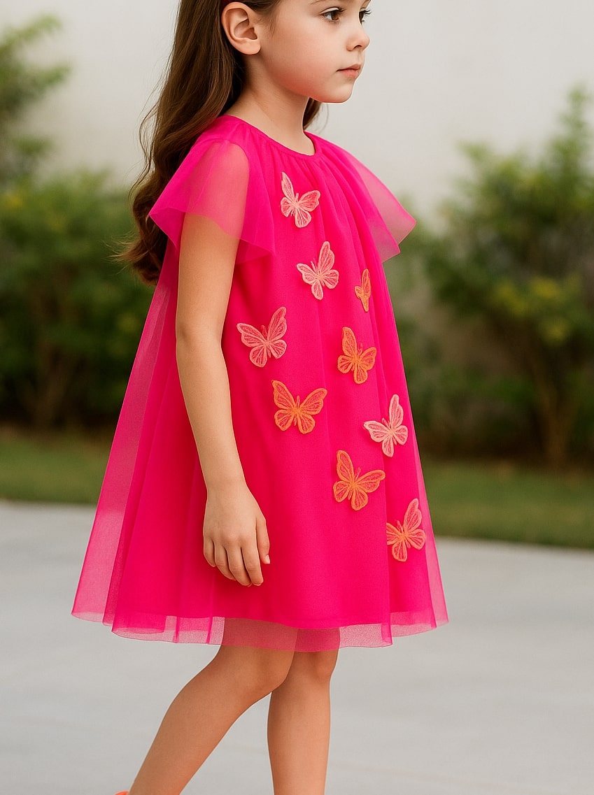Fuchsia Butterfly dress