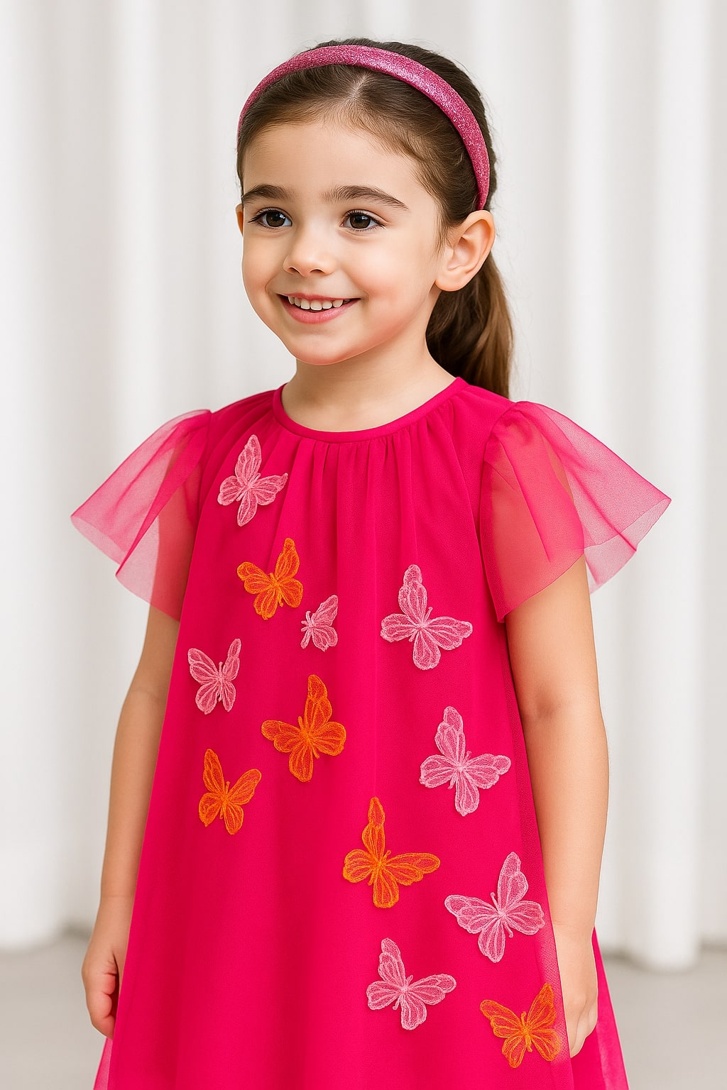 Fuchsia Butterfly dress