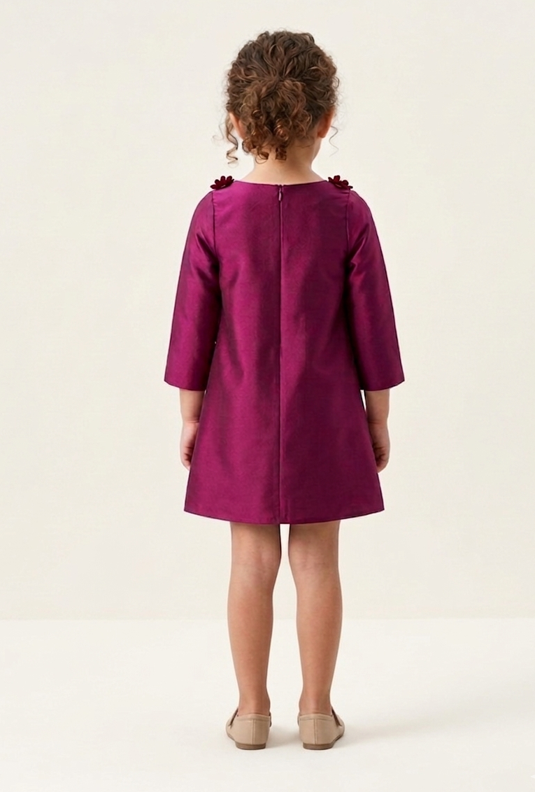 Prune Fall Full Of Flower Dress