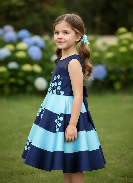 Blue Hibiscus Dress
