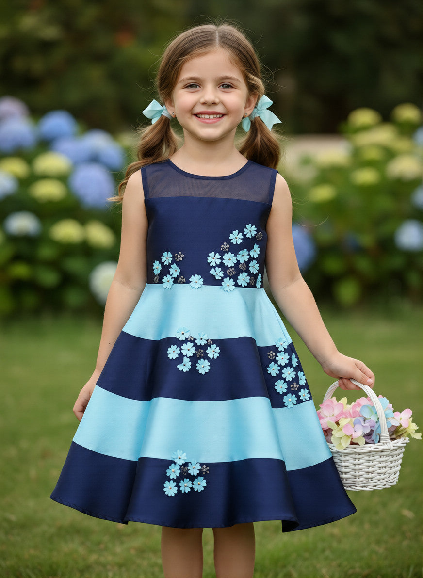 Blue Hibiscus Dress