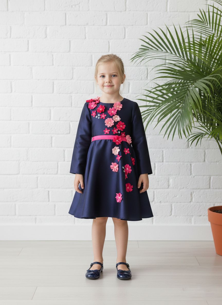 Blueberry full sleeve dress