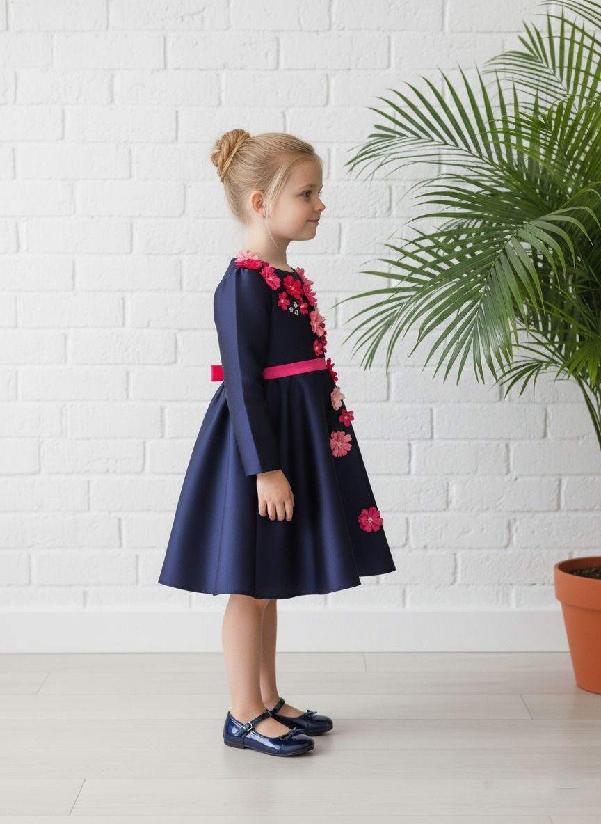 Blueberry full sleeve dress