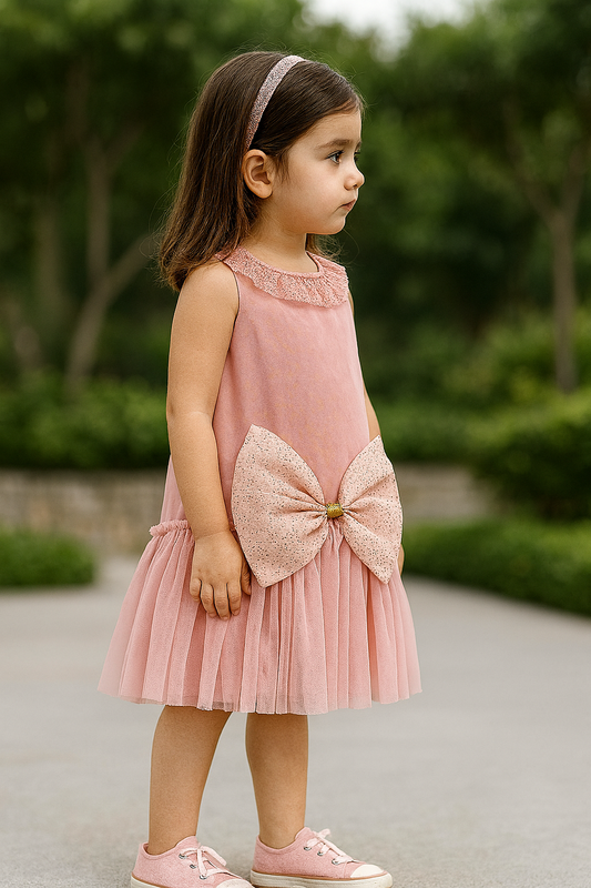 Blush Bow dress