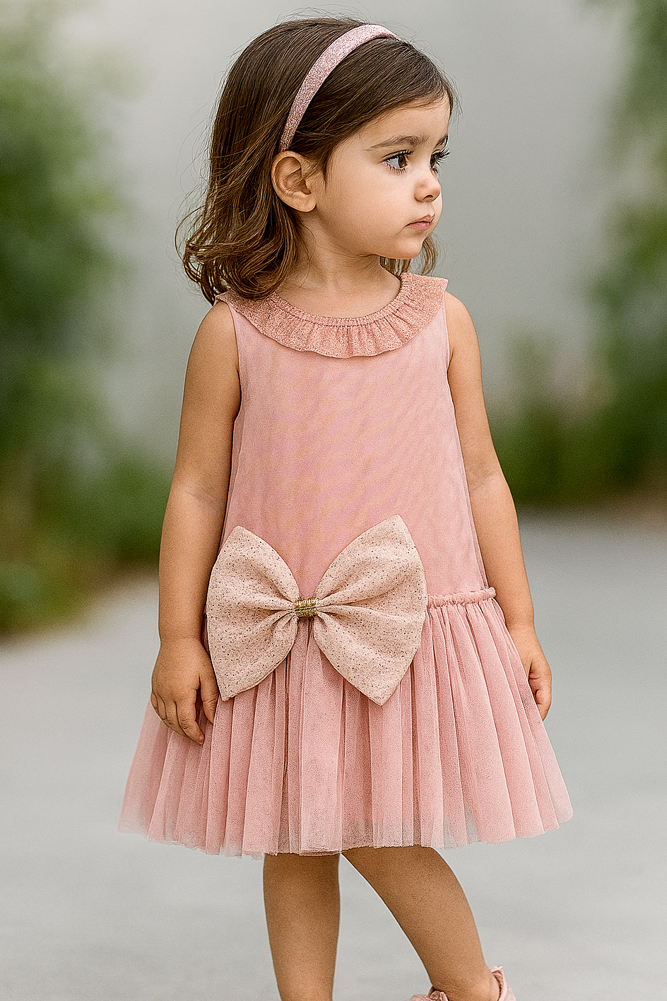 Blush Bow dress