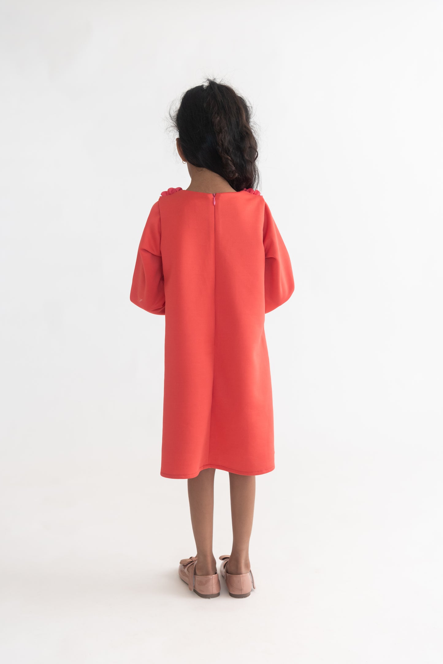 Deep Coral pearl dress