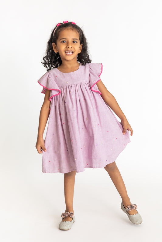 Dot lilac dress