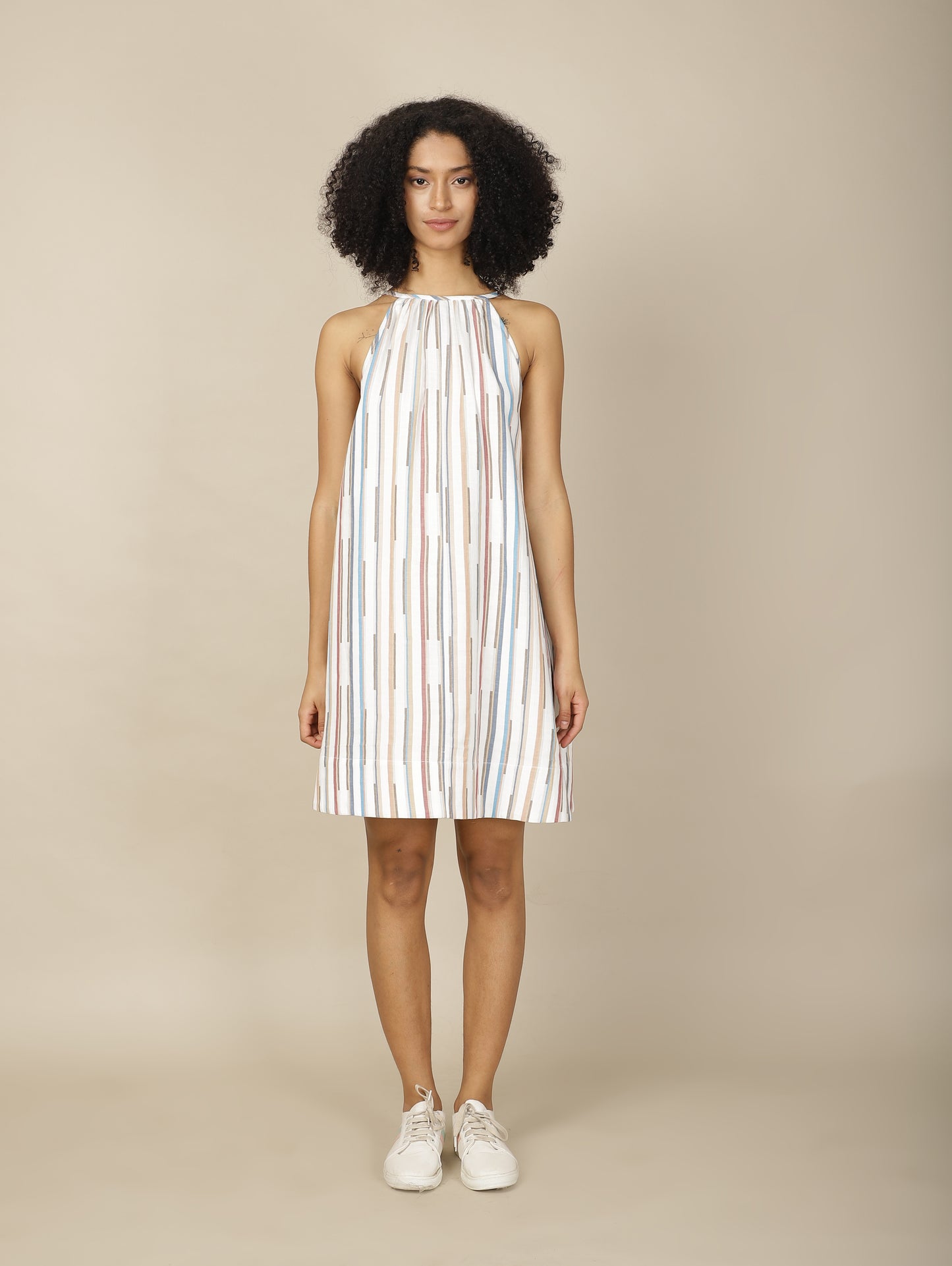 Seaside Striped Halter Dress