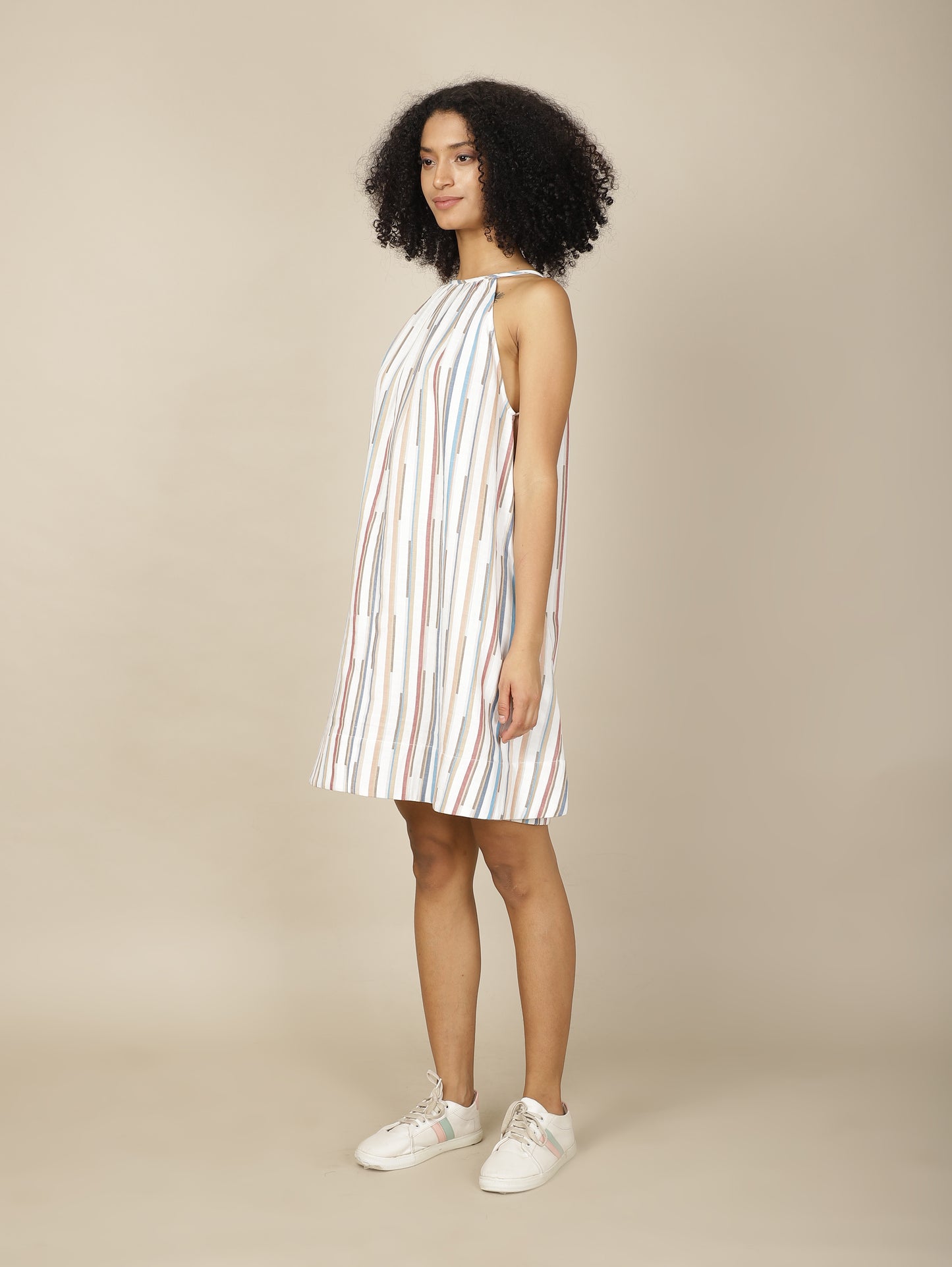 Seaside Striped Halter Dress