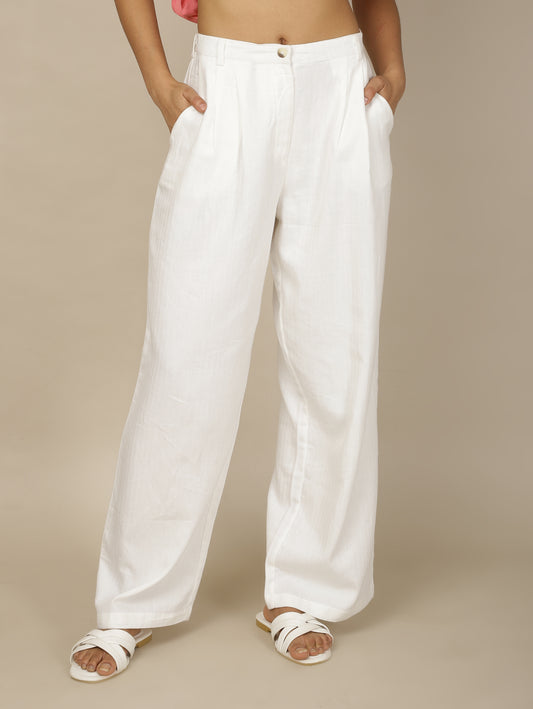 Cotton Cloud Straight Pants