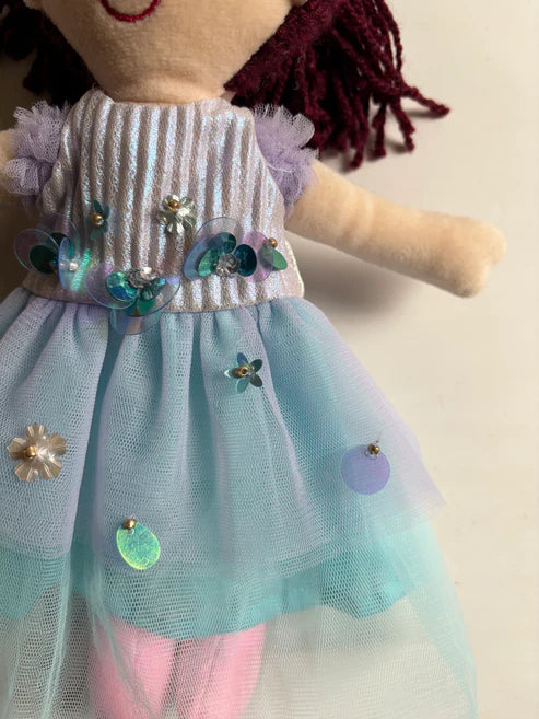Mermaid Glitter Dress & doll Set