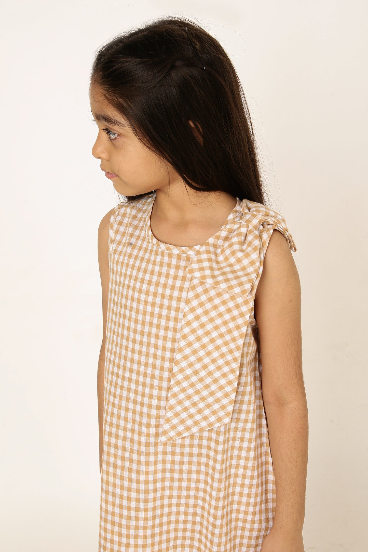 Mia taupe bow dress