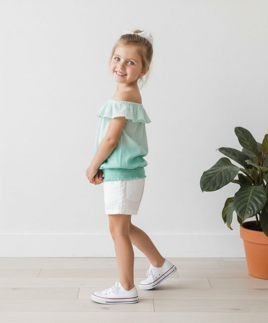 Mint Dip Dye Top