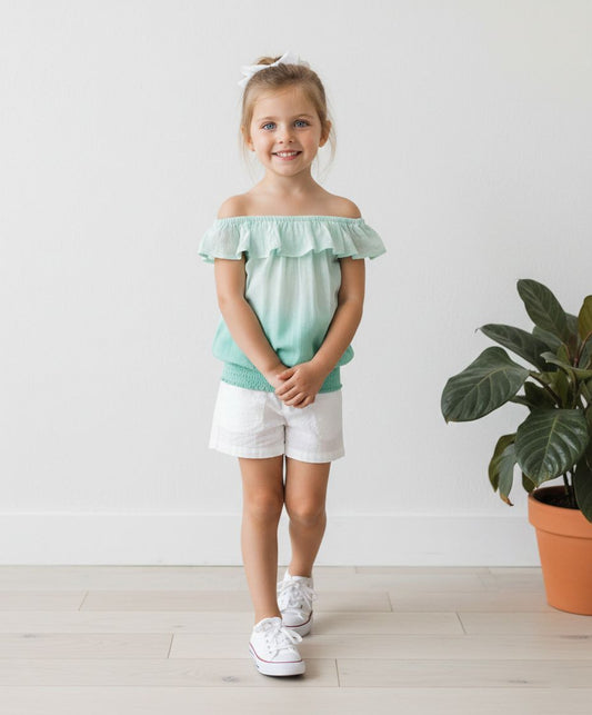 Mint Dip Dye Top