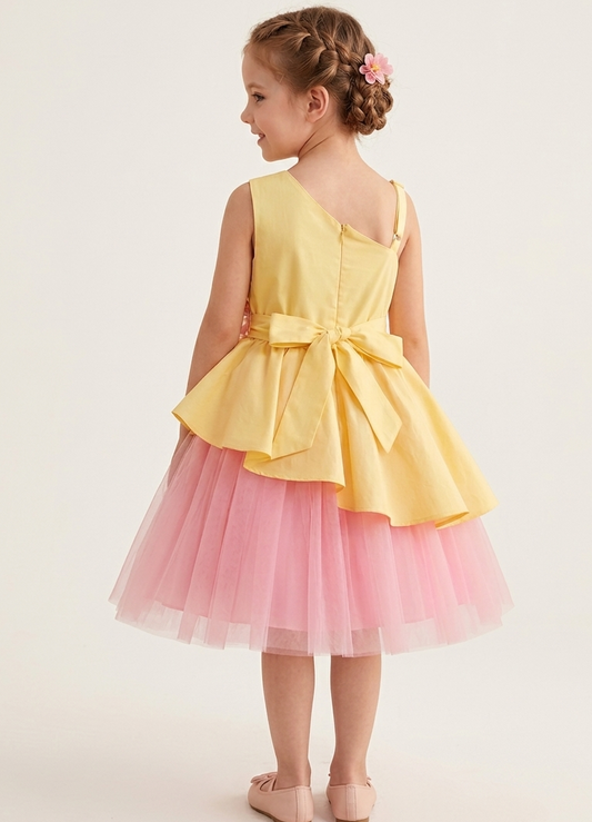 Off Shoulder Jaune Garden Dress