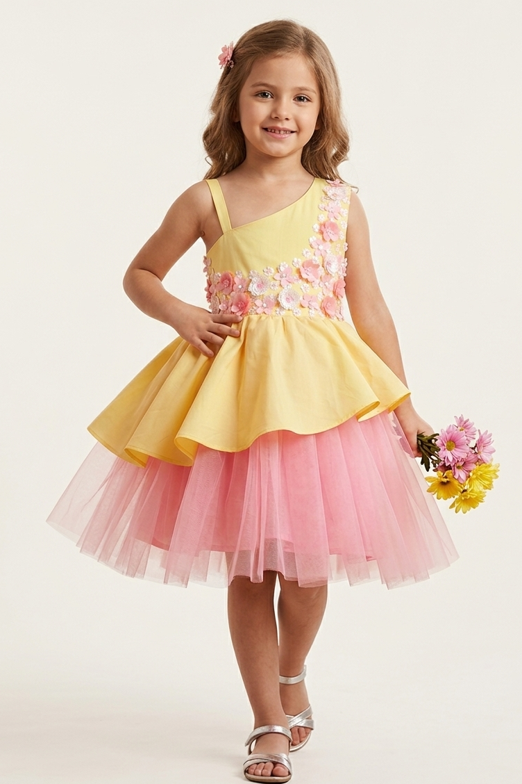 Off Shoulder Jaune Garden Dress