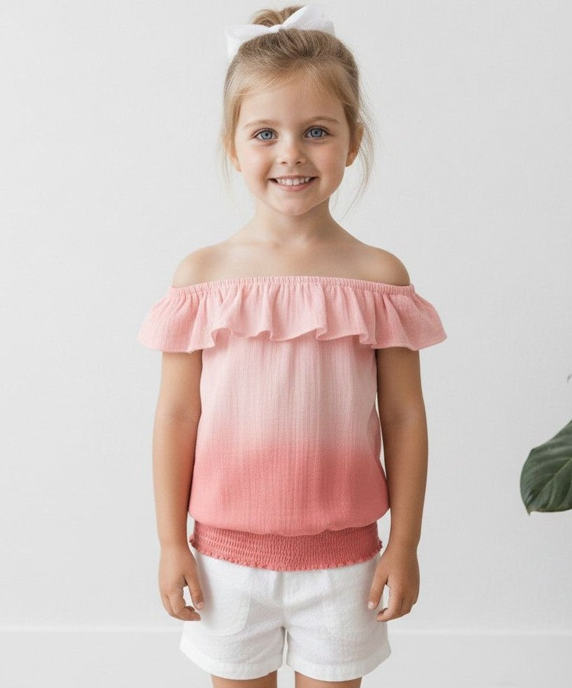 Peach Dip Dye Top