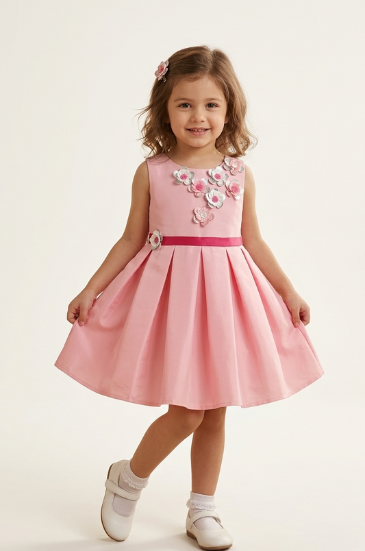 Pink Glazed Flower Dress