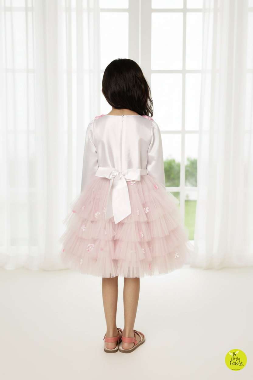 White Morning Glory Dress Full Sleeves