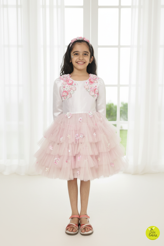 White Morning Glory Dress Full Sleeves
