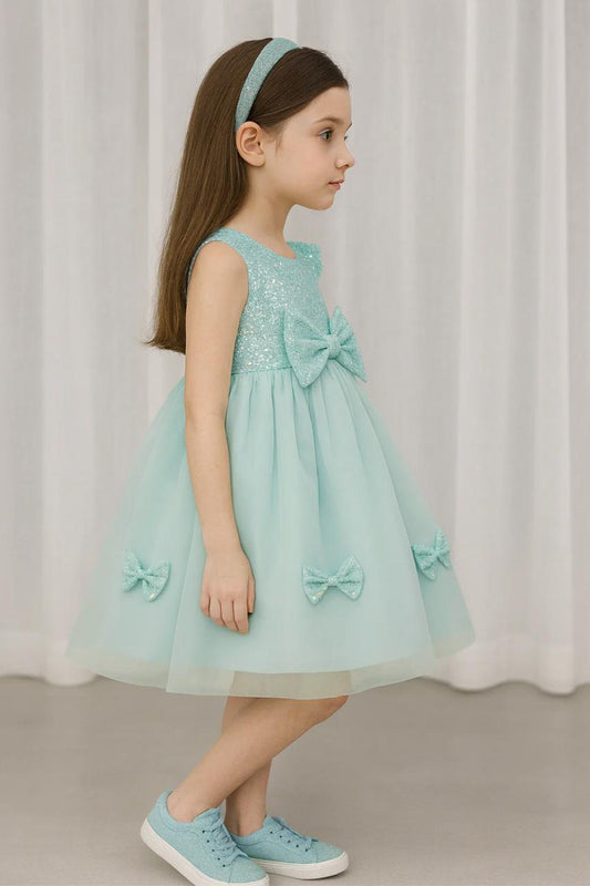 Twinkle Mint Bow Dress