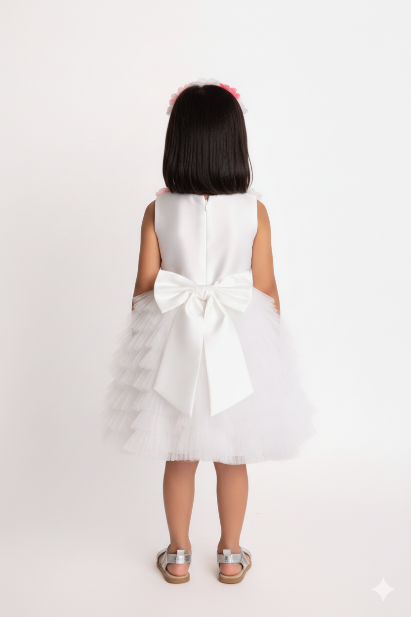 White Provence Cascade Dress