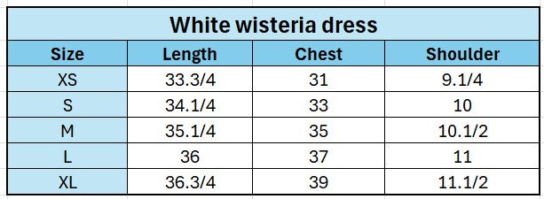 White wisteria linen dress