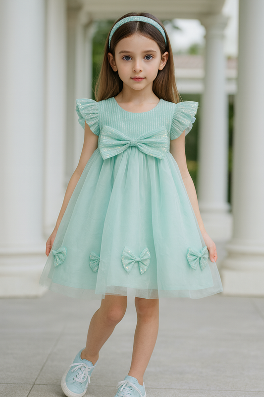 Twinkle Mint Bow Dress
