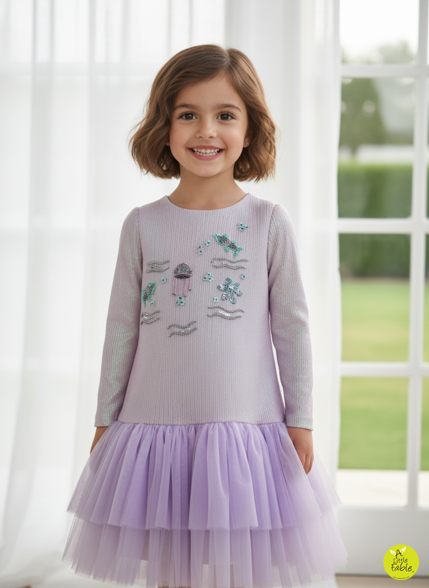 Mermaid Mist Full sleeve dress