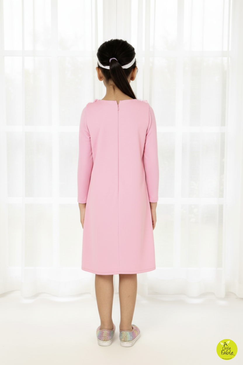 Pink Pearl Full Sleeves Dress
