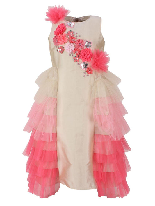 Beige Pinwheel Gown
