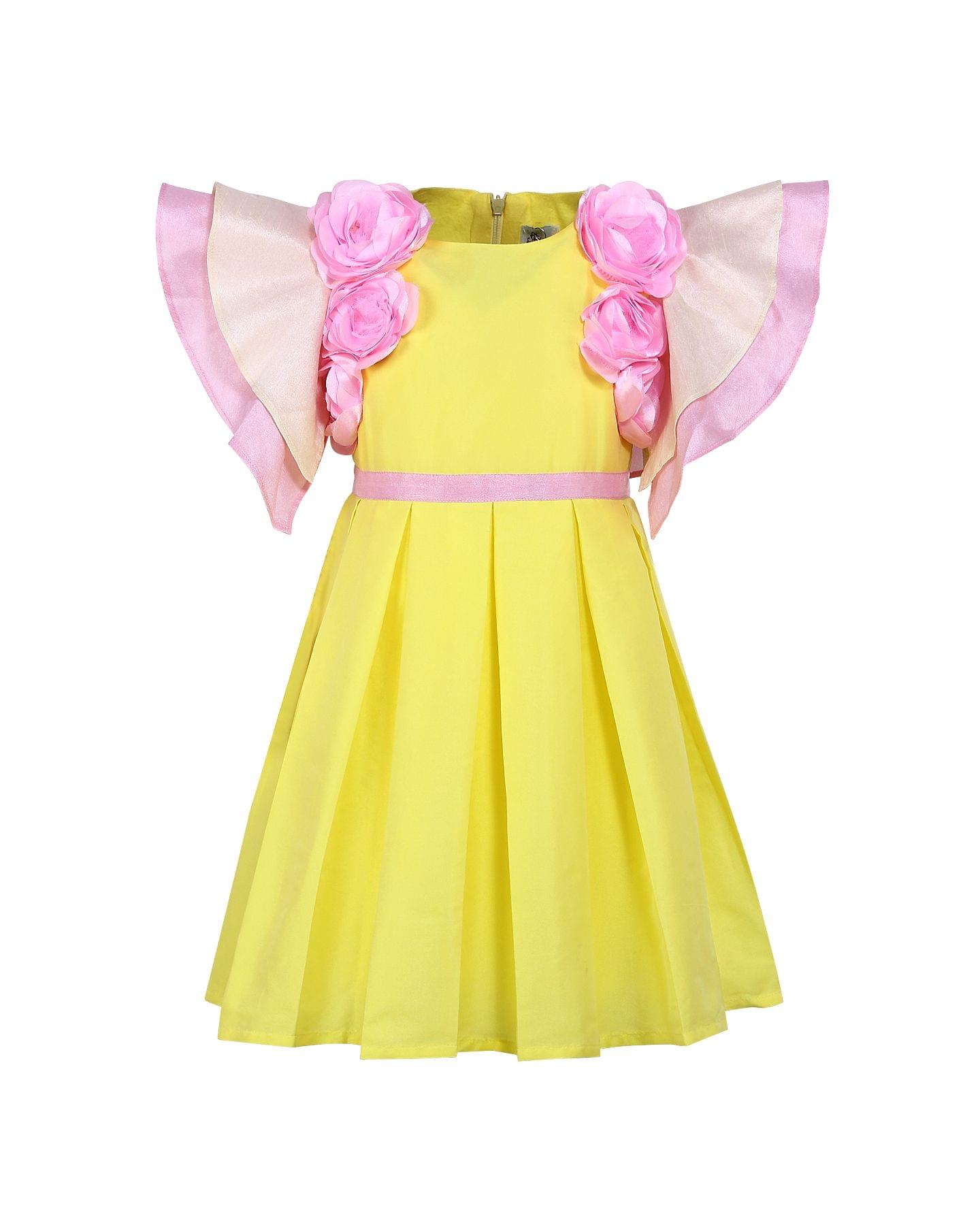 Yellow Rose Flare Dress