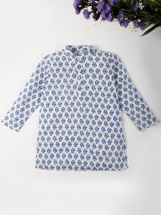 Silver Indigo Kurta