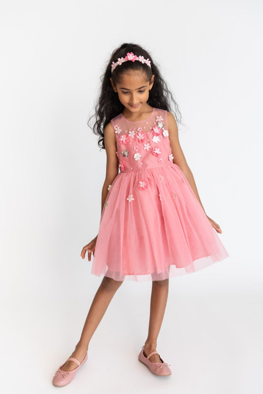 Rose 3D flower dress