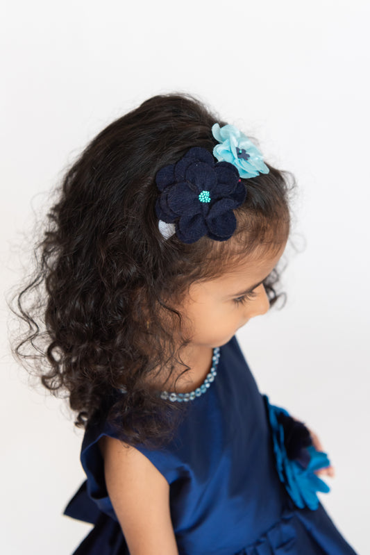 Navy Peony Headband