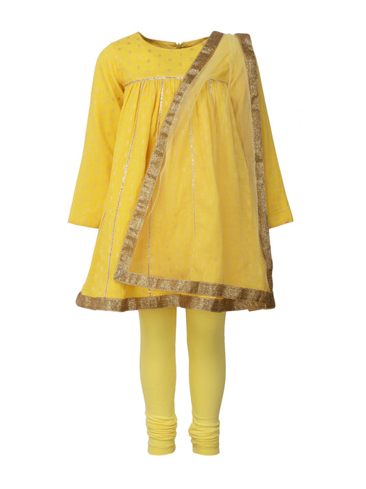 Yellow Gota Doriya Kurta
